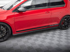 Side Skirts Diffusers VW Golf Mk7 GTI Clubsport - Textured