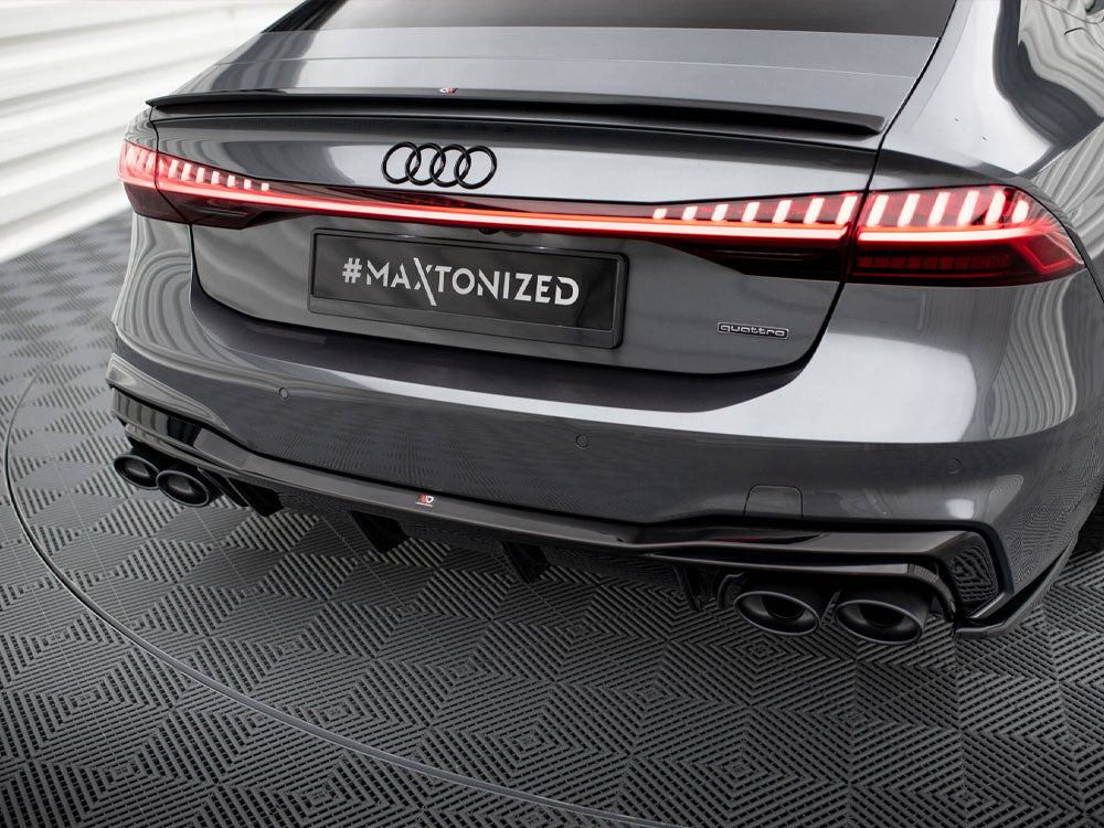Rear Valance + Exhaust Ends Imitation Audi A7 S-Line C8 / S7 C8 / C8 Facelift / S7 Facelift