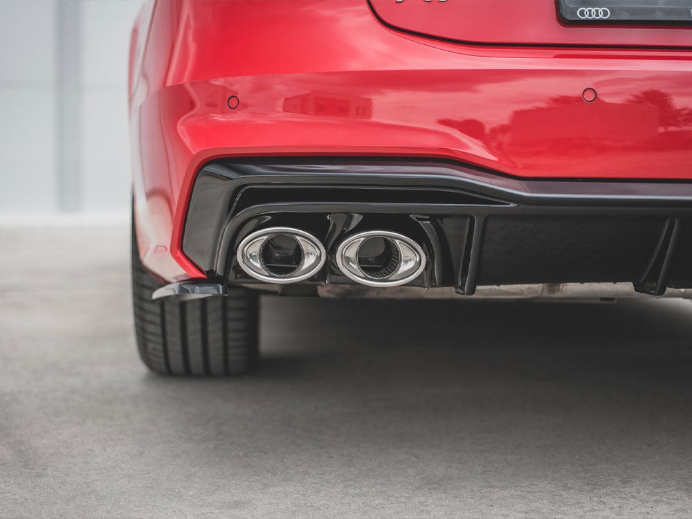 Rear Valance + Exhaust Ends Imitation Audi A7 S-Line C8 / S7 C8 / C8 Facelift / S7 Facelift