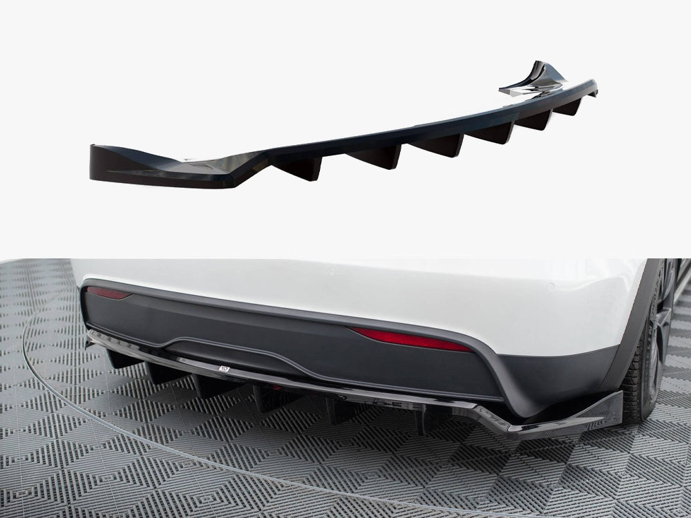 Rear Splitter (Vertical Bars) Tesla Model X Mk1 Facelift