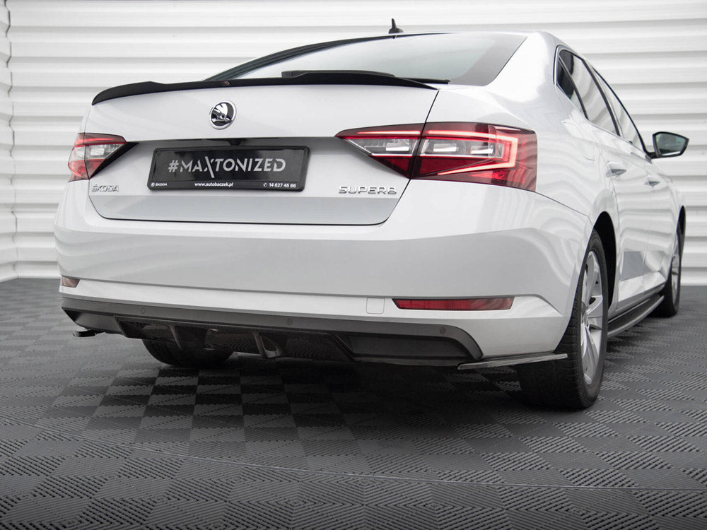 Rear Side Splitters Skoda Superb Mk3 Hatchback / Estate - Textured