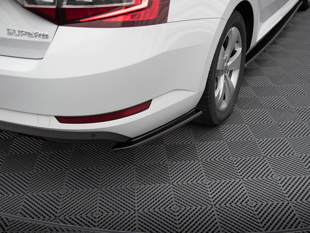 Rear Side Splitters Skoda Superb Mk3 Hatchback / Estate - Textured