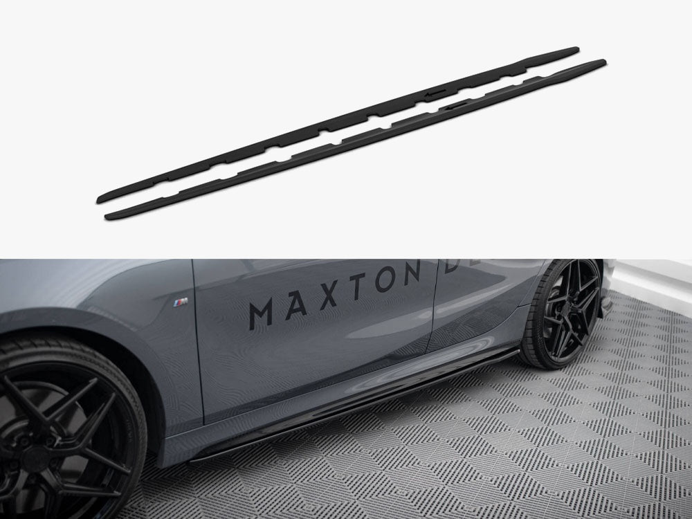 Side Skirts Diffusers V.2 BMW 1 F40 M-Sport / M135i - Carbon Look