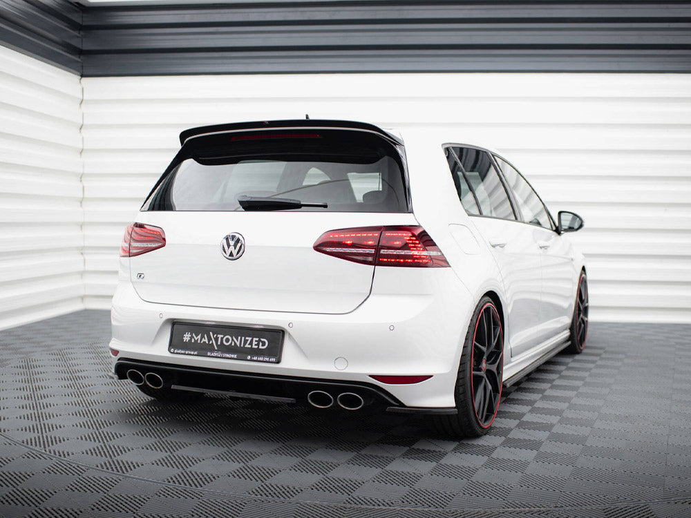 Rear Side Splitters V.1 VW Golf R / R-Line Mk7 - Carbon Look