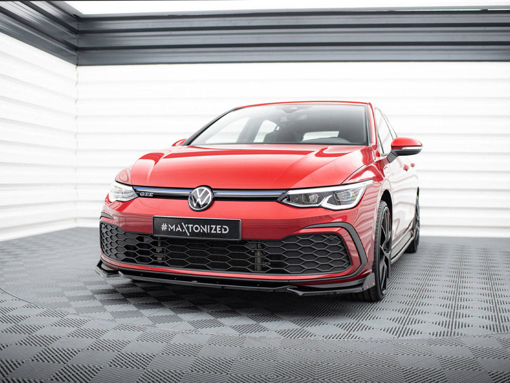 Front Splitter V.2 + Flaps Volkswagen Golf GTI / GTE / GTD / R-Line Mk8