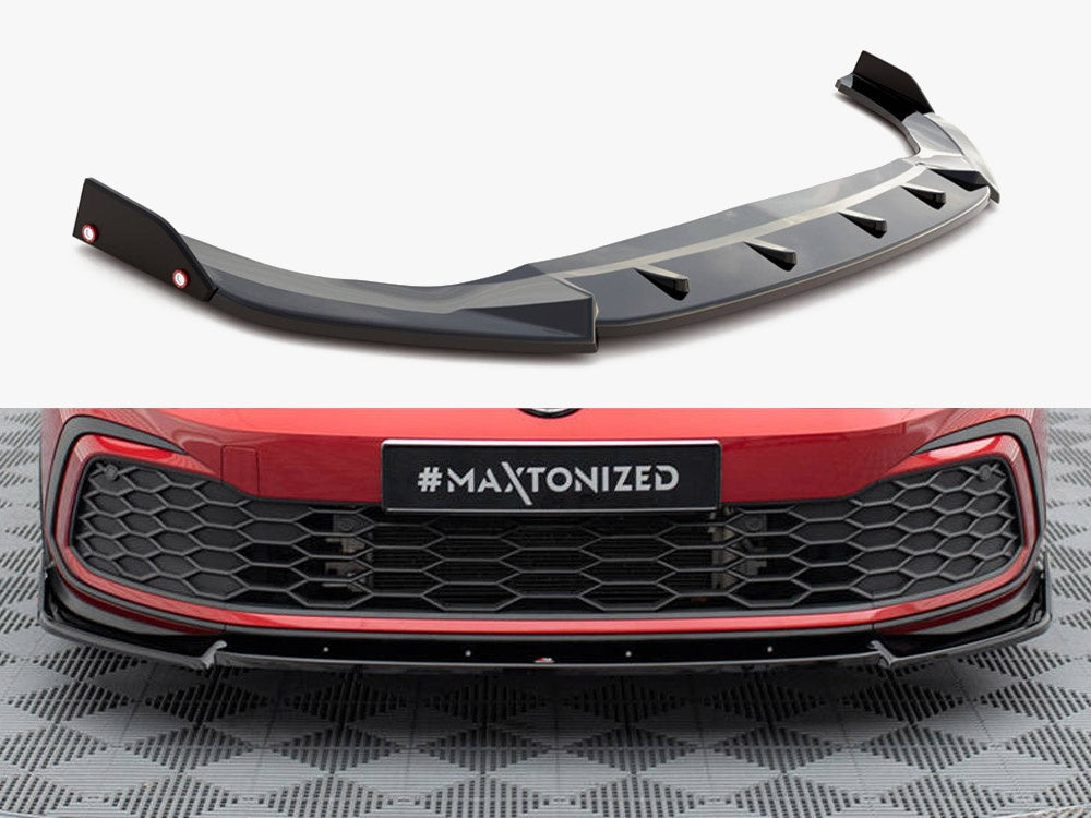 Front Splitter V.3 + Flaps Volkswagen Golf GTI / GTE / GTD / R-Line Mk8