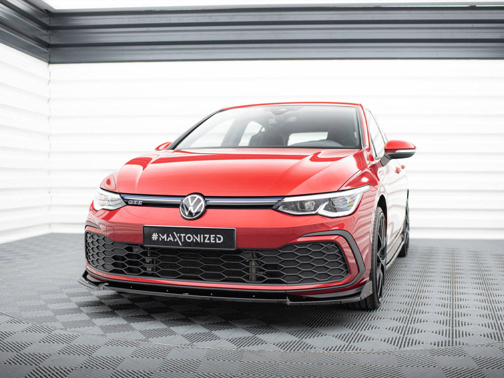 Front Splitter V.3 + Flaps Volkswagen Golf GTI / GTE / GTD / R-Line Mk8