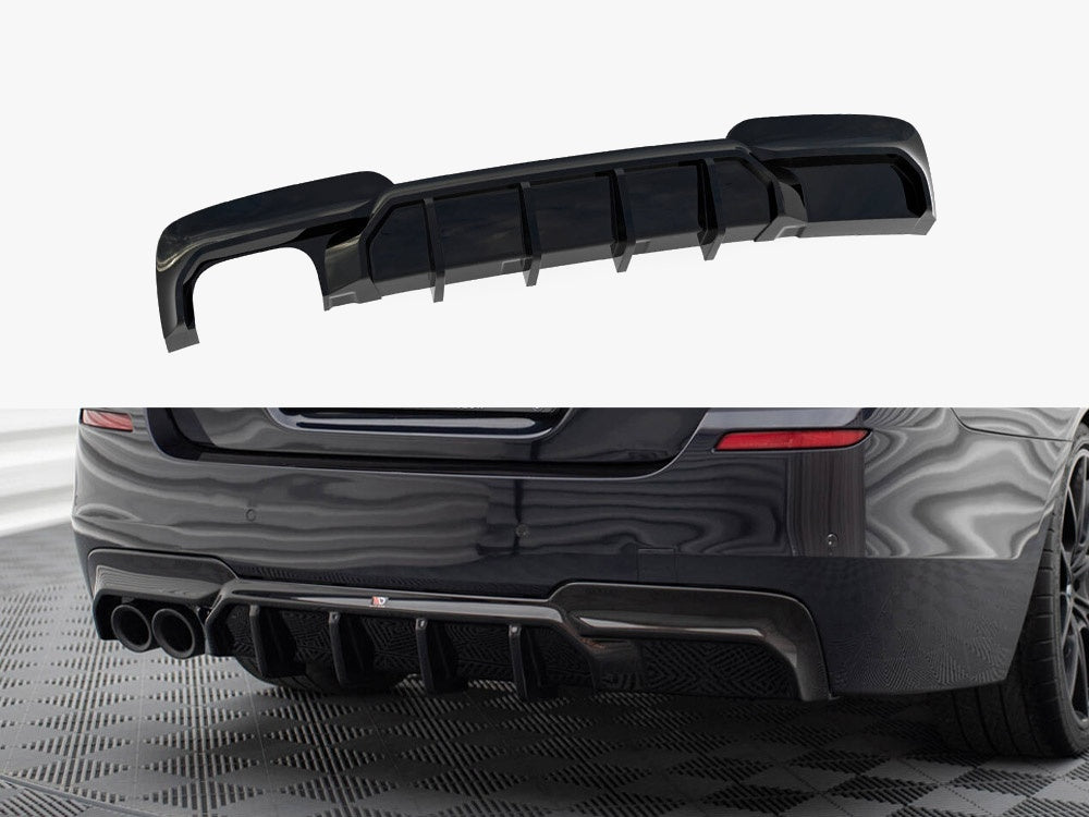 Rear Valance V.2 BMW 5 M-Pack F10 / F11 (Version with double exhaust on one side)