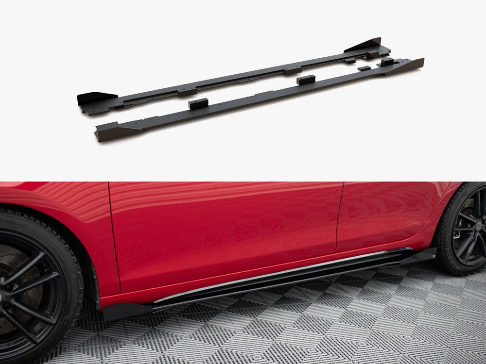 Street PRO Side Skirts Diffusers + Flaps VW Golf GTI Mk6