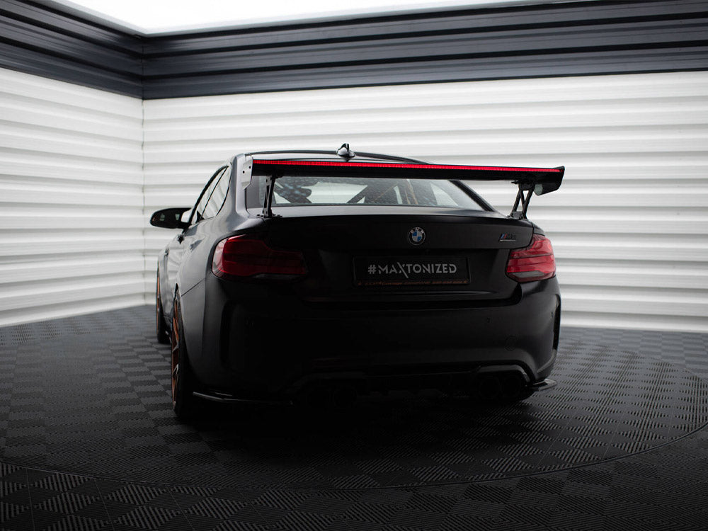 Carbon Spoiler With External Brackets Uprights + LED BMW M2 F87