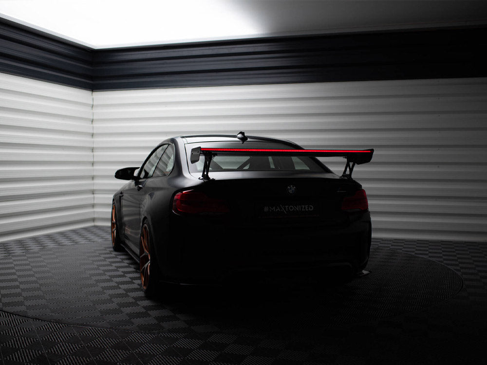 Carbon Spoiler With External Brackets Uprights + LED BMW M2 F87