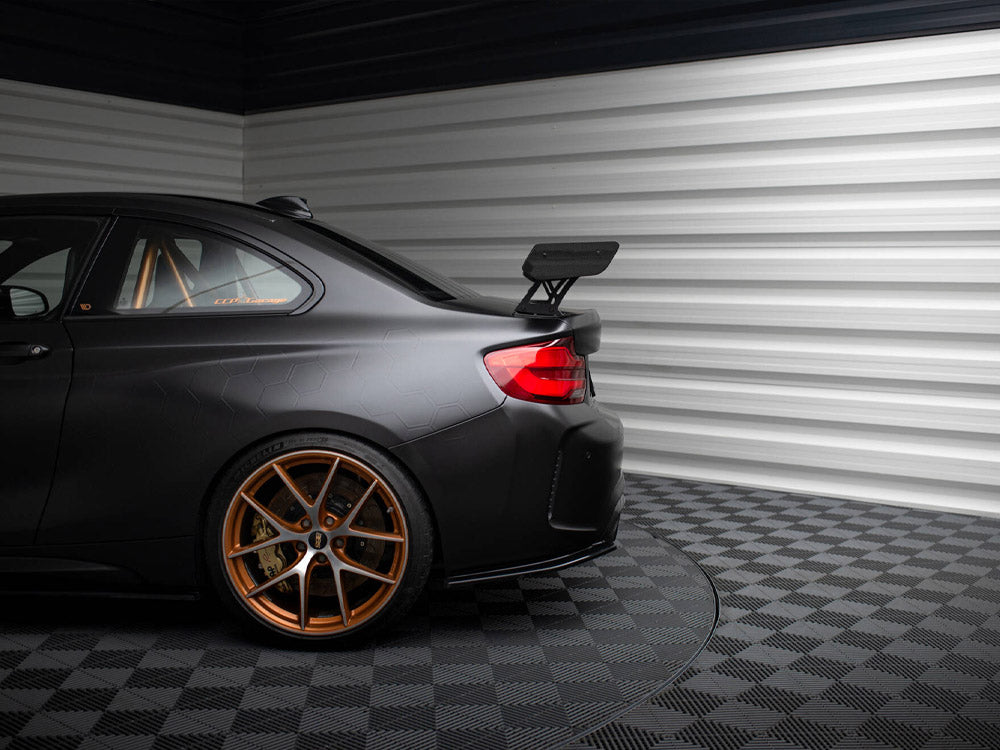 Carbon Spoiler With External Brackets Uprights + LED BMW M2 F87