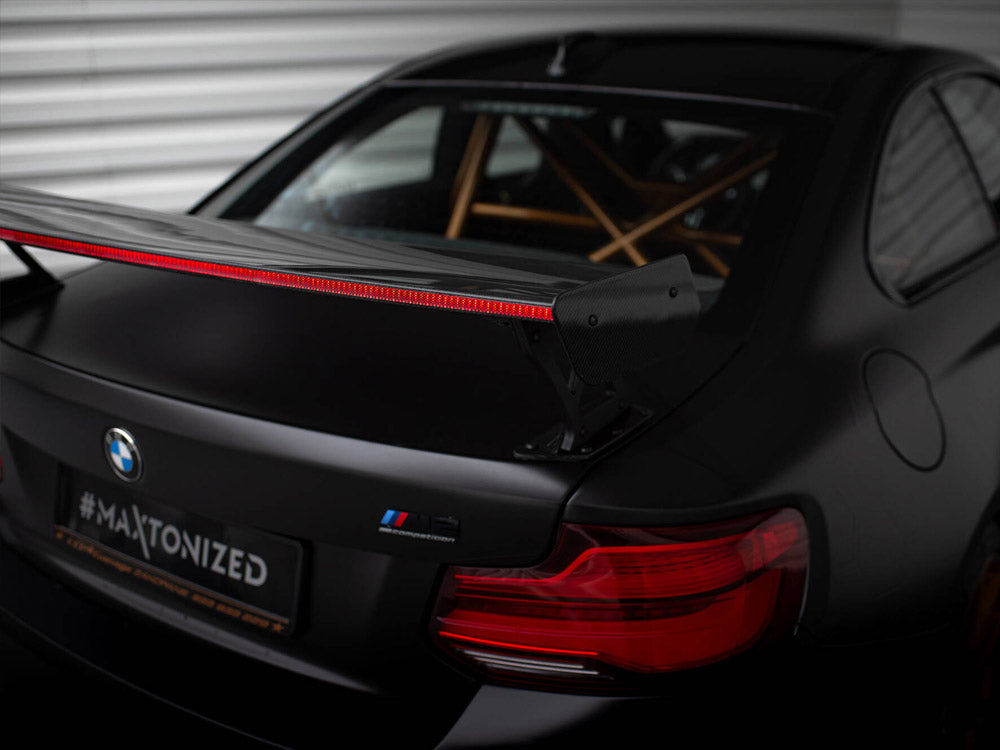 Carbon Spoiler With External Brackets Uprights + LED BMW M2 F87
