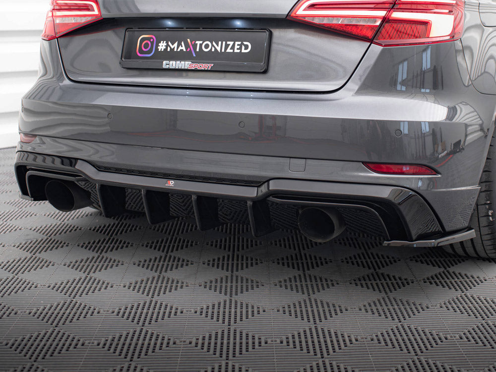 Rear Valance Audi A3 S-Line Sportback 8V Facelift (Version with single exhausts on both sides)