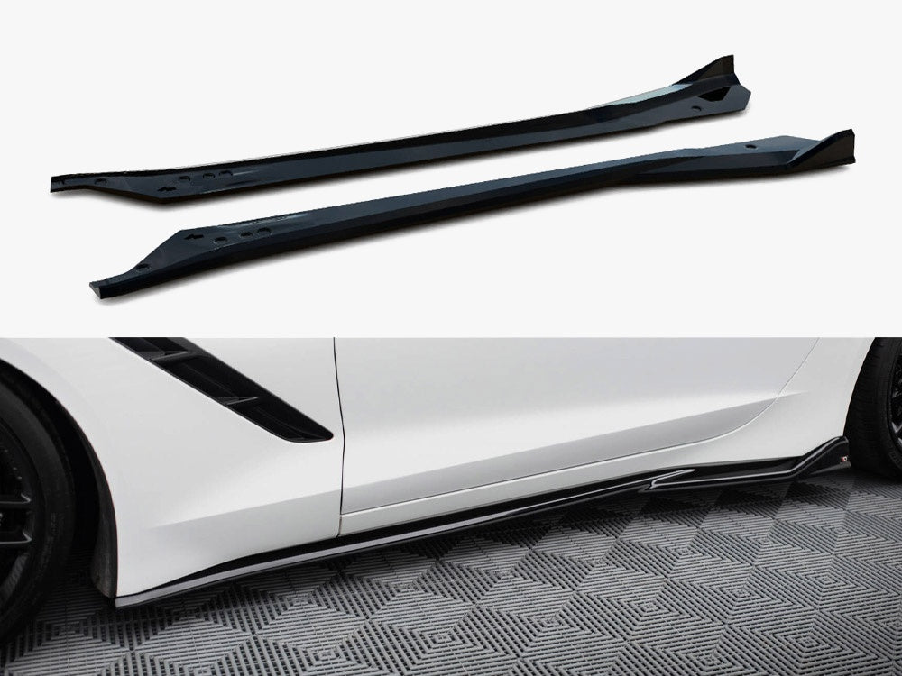Side Skirts Diffusers V.2 Chevrolet Corvette C7