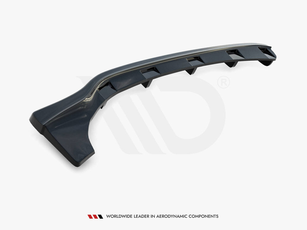 Central Rear Splitter (Vertical Bars) BMW 3 E46 Coupe M-Pack - Carbon Look