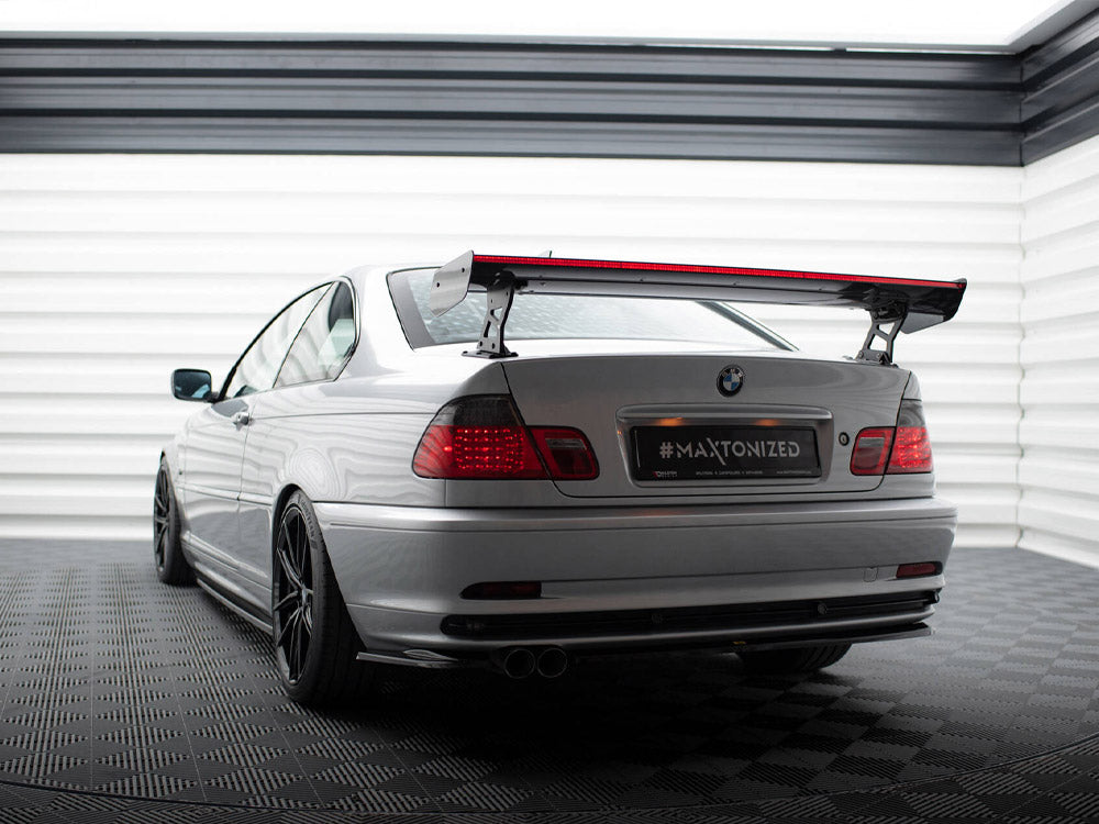 Carbon Spoiler With External Brackets Uprights + LED BMW 3 Coupe E46