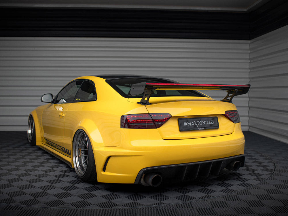 Carbon Spoiler With External Brackets Uprights + LED Audi A5 Coupe 8T