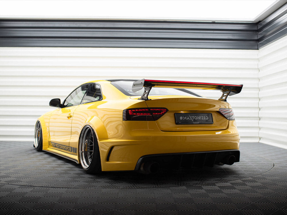 Carbon Spoiler With External Brackets Uprights + LED Audi A5 Coupe 8T