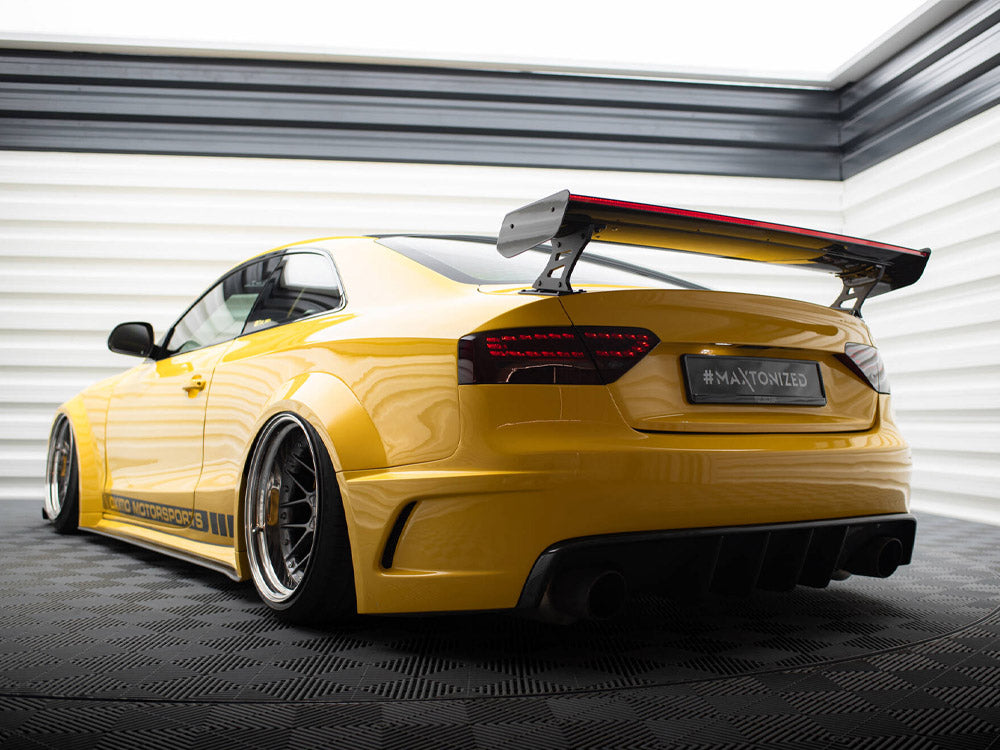 Carbon Spoiler With External Brackets Uprights + LED Audi A5 Coupe 8T