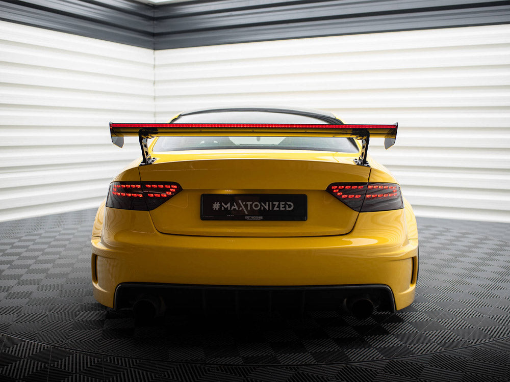 Carbon Spoiler With External Brackets Uprights + LED Audi A5 Coupe 8T