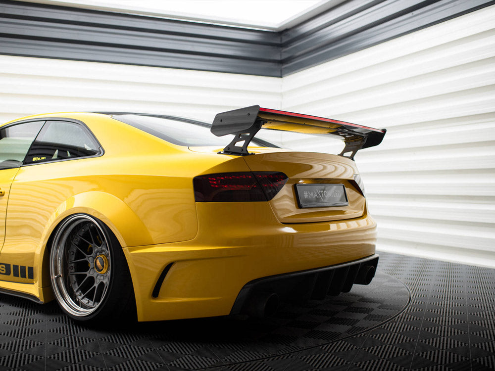 Carbon Spoiler With External Brackets Uprights + LED Audi A5 Coupe 8T