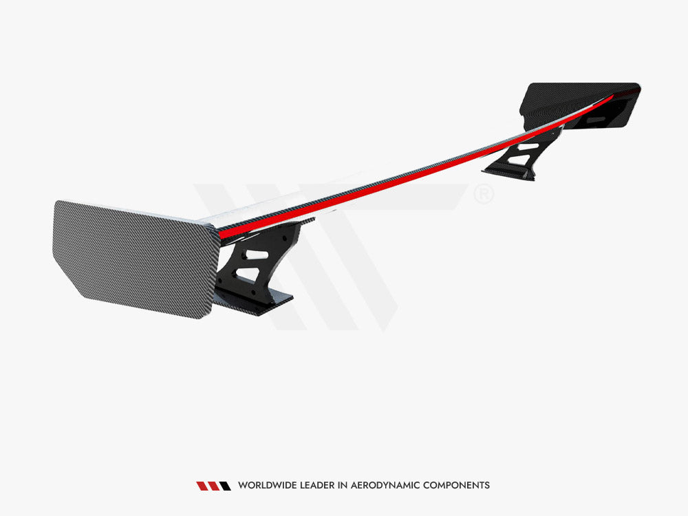 Carbon Spoiler With External Brackets Uprights + LED Audi A5 Coupe 8T