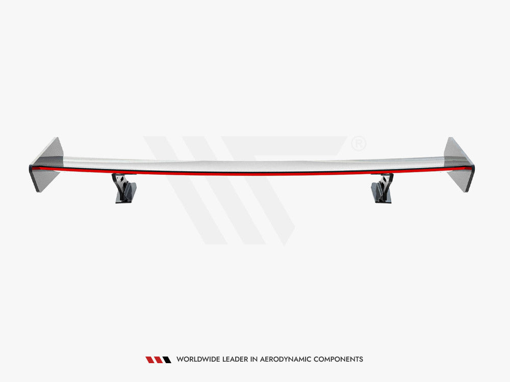 Carbon Spoiler With External Brackets Uprights + LED Audi A5 Coupe 8T