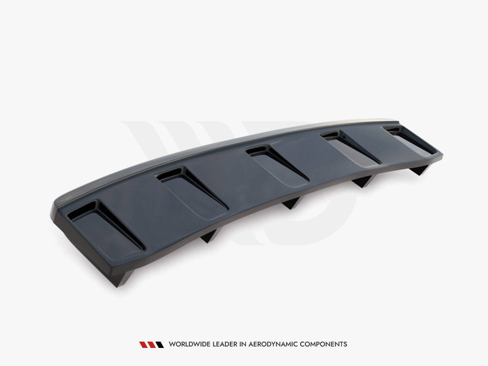 Central Rear Splitter (Vertical Bars) Audi A7 S-Line Facelift