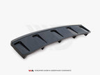 Central Rear Splitter (Vertical Bars) Audi A7 S-Line Facelift