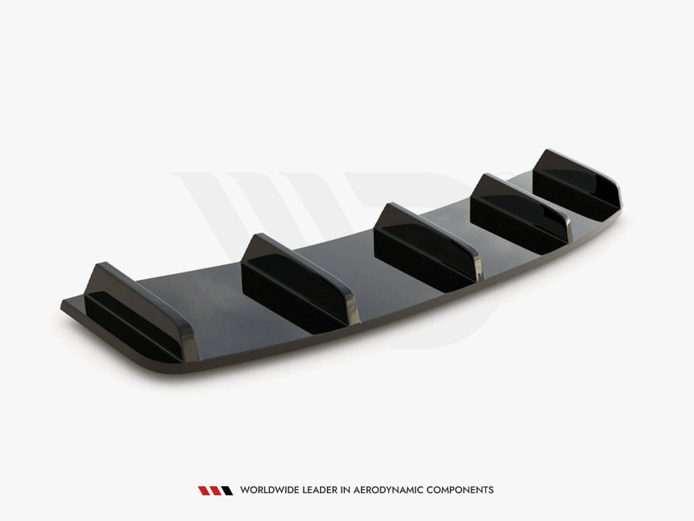 Central Rear Splitter (Vertical Bars) Audi A7 S-Line Facelift