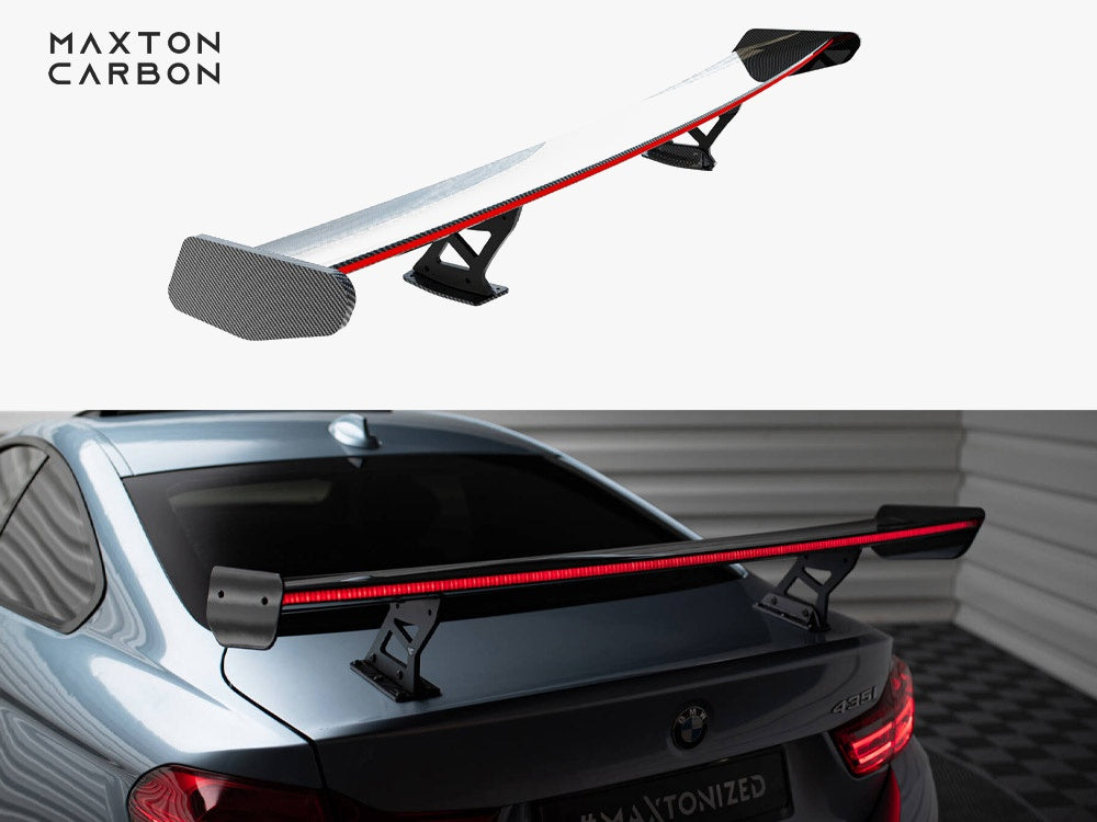 Carbon Spoiler With Internal Brackets Uprights + LED BMW 4 F32 / 4 F32 M-Pack Coupe