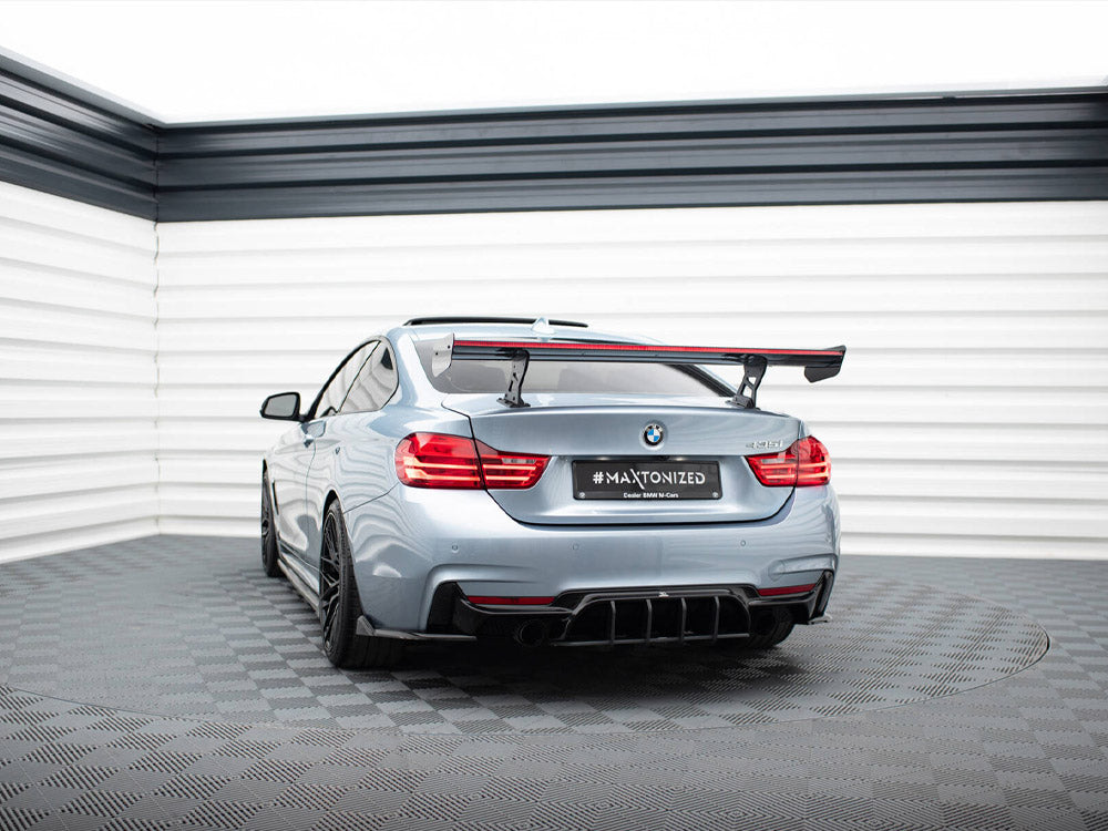 Carbon Spoiler With Internal Brackets Uprights + LED BMW 4 F32 / 4 F32 M-Pack Coupe