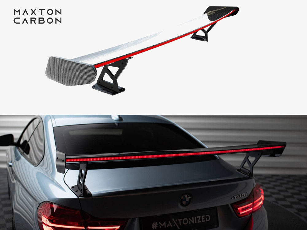 Carbon Spoiler With External Brackets Uprights + LED BMW 4 F32 / 4 F32 M-Pack Coupe