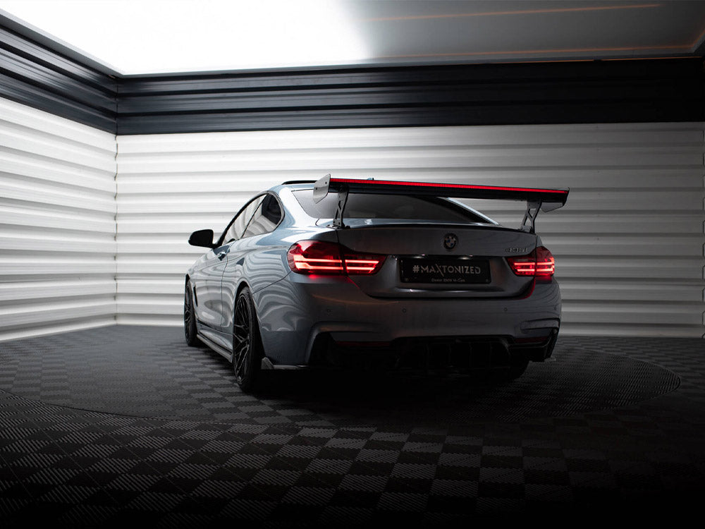 Carbon Spoiler With External Brackets Uprights + LED BMW 4 F32 / 4 F32 M-Pack Coupe