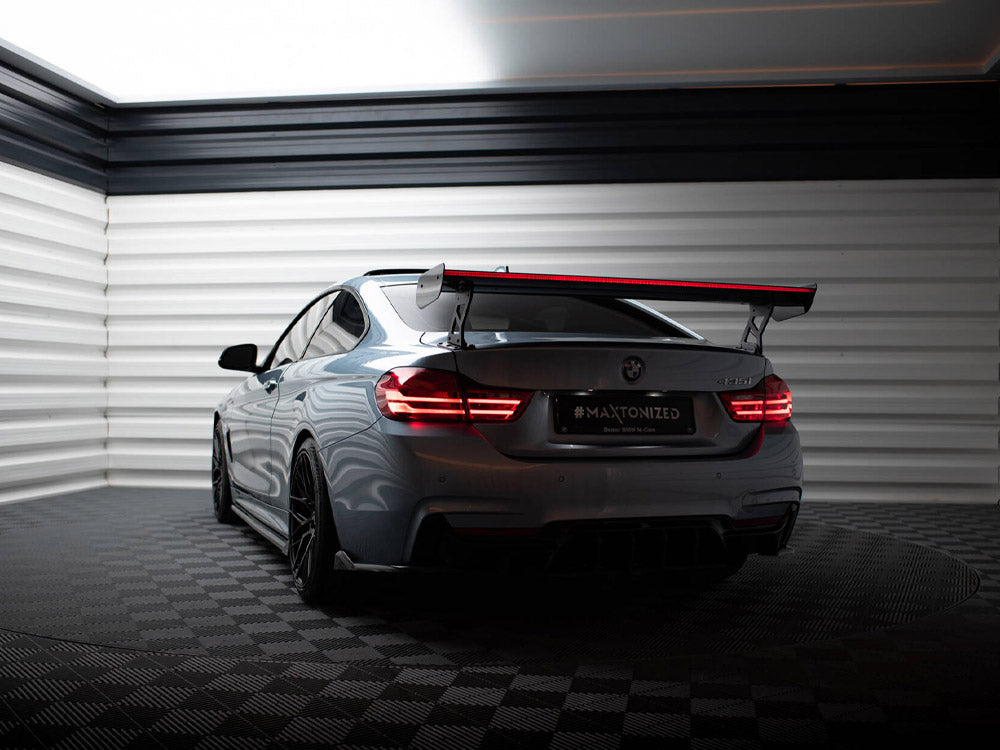 Carbon Spoiler With External Brackets Uprights + LED BMW 4 F32 / 4 F32 M-Pack Coupe