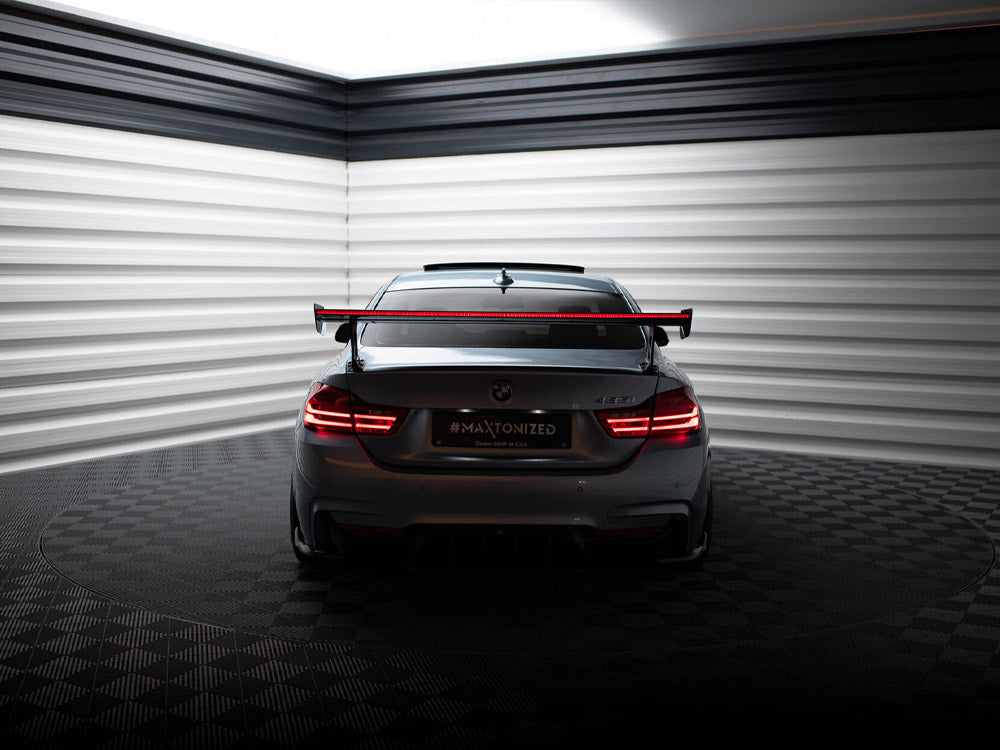 Carbon Spoiler With External Brackets Uprights + LED BMW 4 F32 / 4 F32 M-Pack Coupe