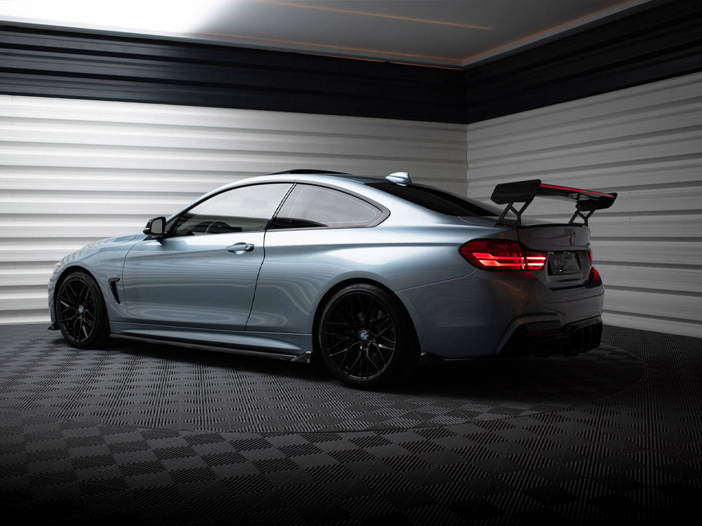 Carbon Spoiler With External Brackets Uprights + LED BMW 4 F32 / 4 F32 M-Pack Coupe