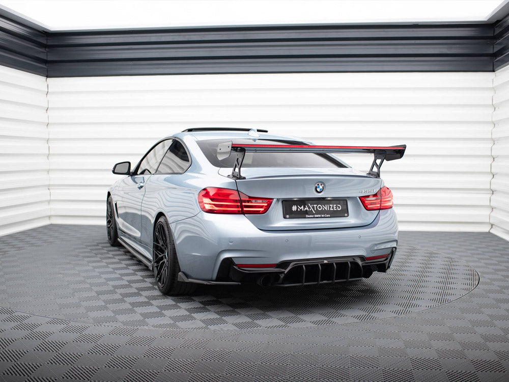 Carbon Spoiler With External Brackets Uprights + LED BMW 4 F32 / 4 F32 M-Pack Coupe