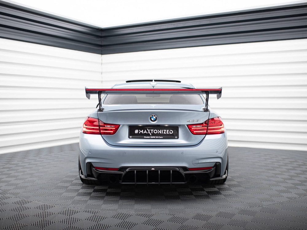 Carbon Spoiler With External Brackets Uprights + LED BMW 4 F32 / 4 F32 M-Pack Coupe