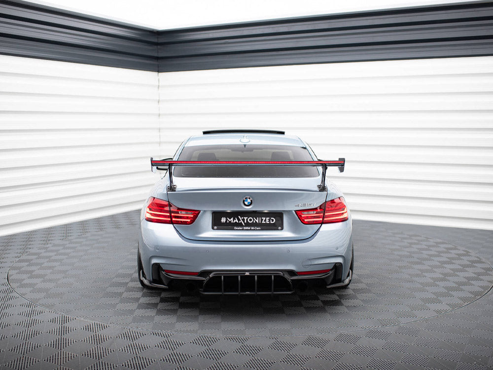 Carbon Spoiler With External Brackets Uprights + LED BMW 4 F32 / 4 F32 M-Pack Coupe