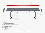 Carbon Spoiler With External Brackets Uprights + LED BMW 4 F32 / 4 F32 M-Pack Coupe