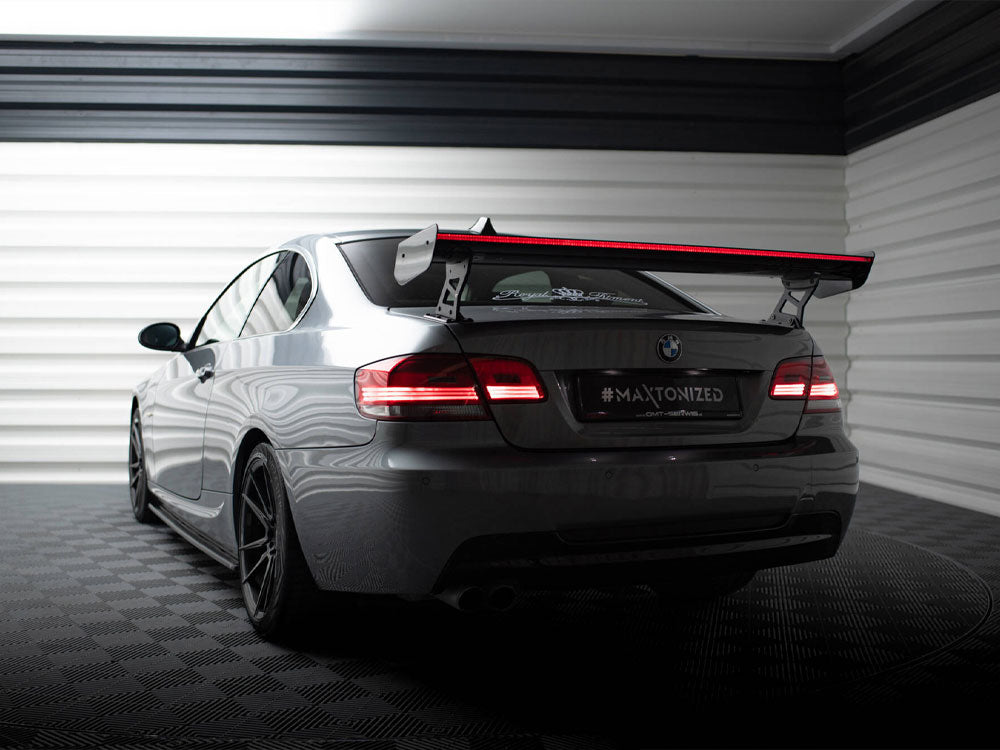Carbon Spoiler With External Brackets Uprights + LED BMW 3 / M3 Coupe E92