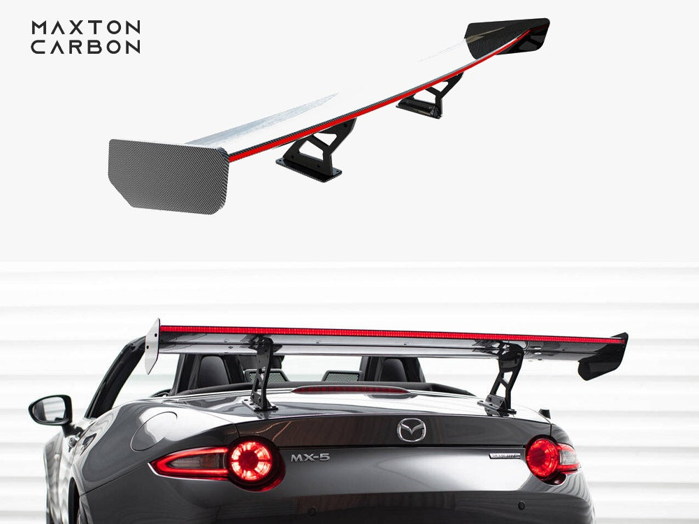 Carbon Spoiler With Internal Brackets Uprights + LED Mazda MX-5 ND (Mk4)