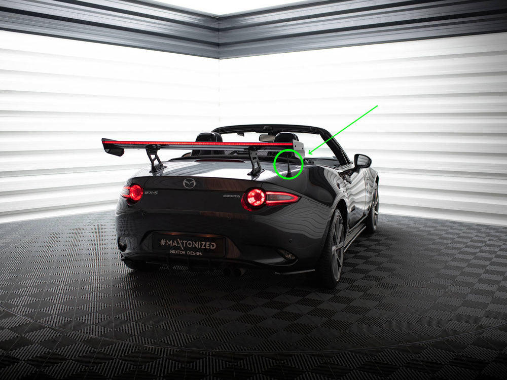 Carbon Spoiler With Internal Brackets Uprights + LED Mazda MX-5 ND (Mk4)