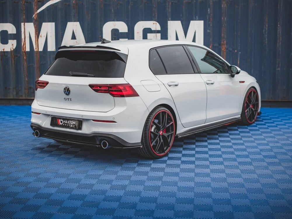 Rear Side Splitters V.1 Volkswagen Golf GTI / GTE / GTD Mk8 - Carbon Look