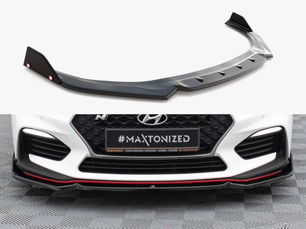 Front Splitter V.6 + Flaps Hyundai I30 N Mk3 Hatchback / Fastback