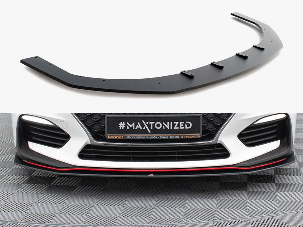 Street PRO Front Splitter Hyundai I30 N Mk3 Hatchback / Fastback - Black-Red