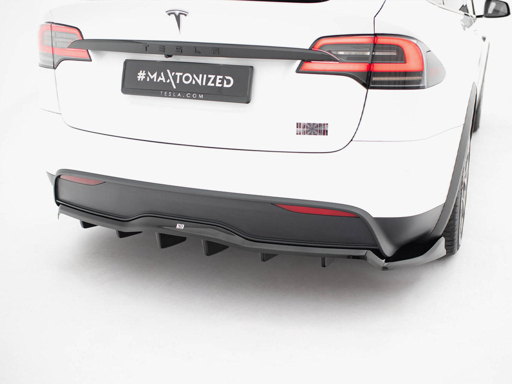 Rear Splitter (Vertical Bars) V.2 Tesla Model X Mk1 Facelift