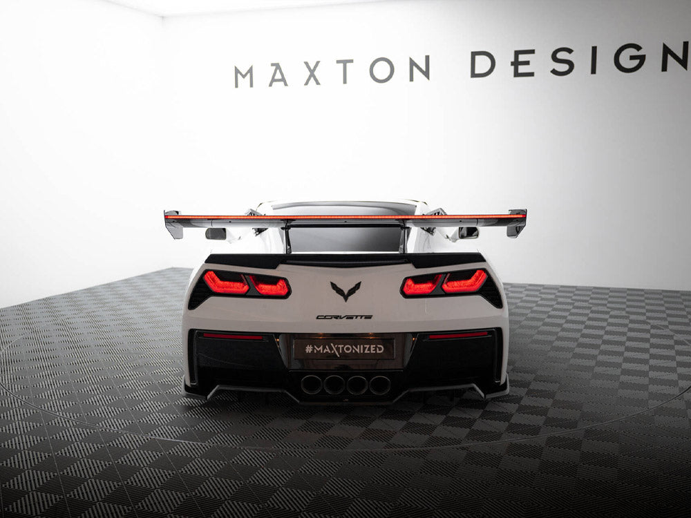 Carbon Spoiler With Upper Swan Mounting + LED Chevrolet Corvette Stingray / Grand Sport C7